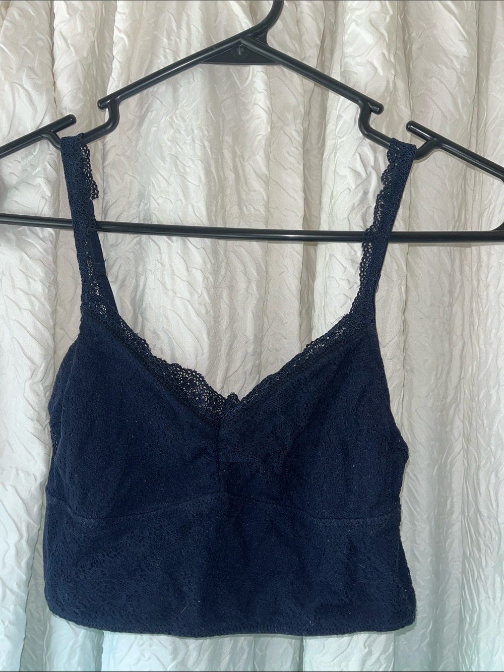 Gilly Hicks Navy Lace Crop Bralette